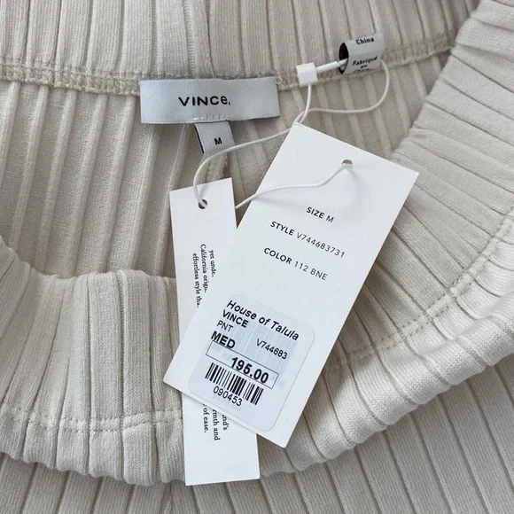 Vince Cream Ribbed Pants - Picture 2 of 2